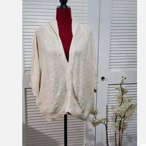 NWOT Free People Women's
Washed Out Hooded Oversized
Cable Cardigan size S 631